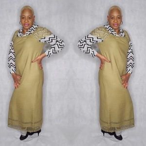 Army Green Linen Maxi Dress